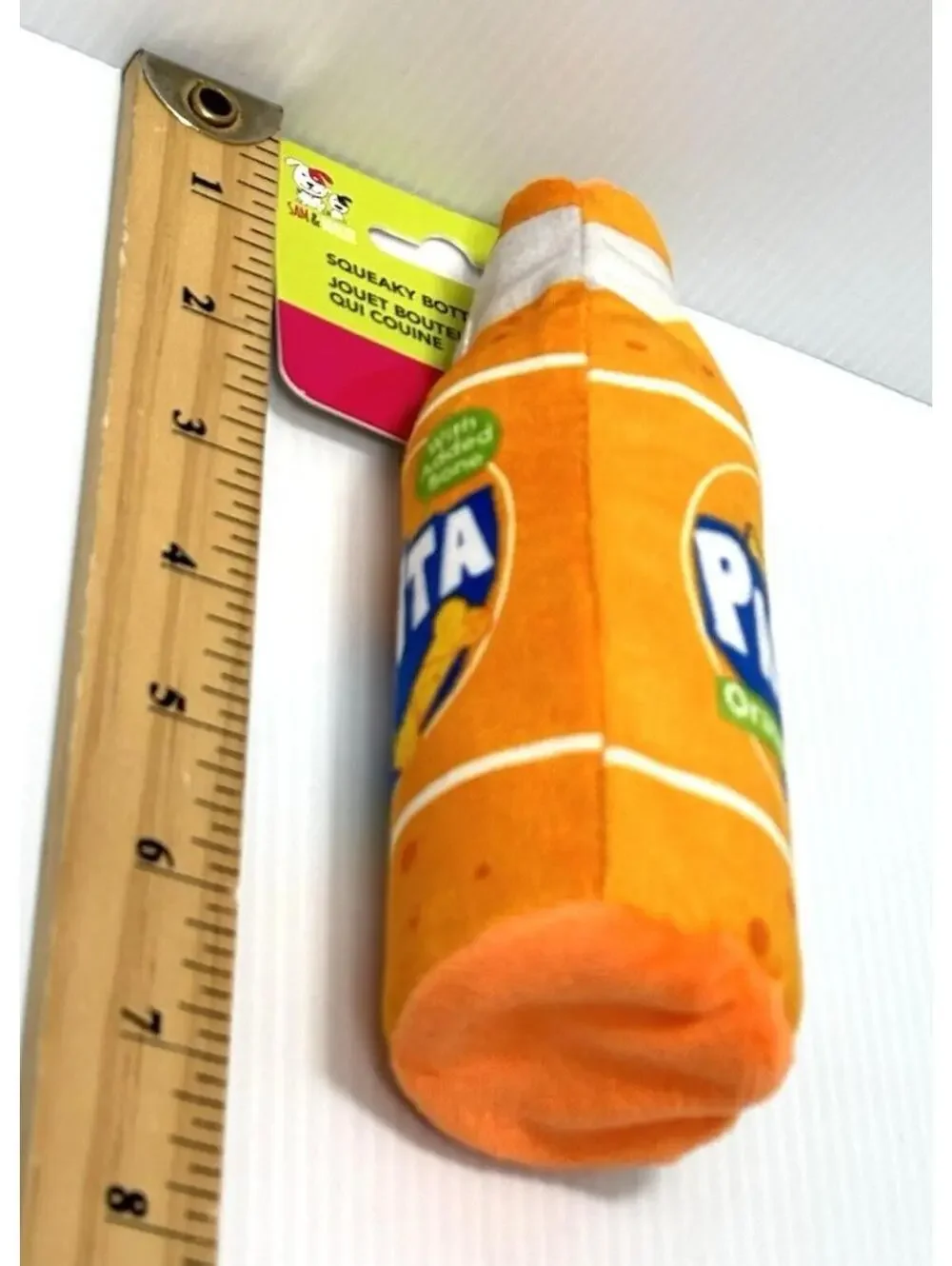 Panta Soda Bottle Dog Toy - Fun Squeaky Puppy Plush - Parody Pet Gift Brand New